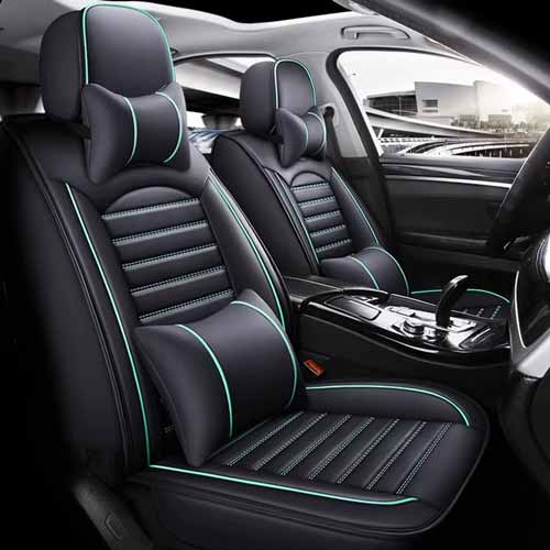 Custom Print PVC Leather Spiny Sole Black Car Seat Sofa Cushion Leather