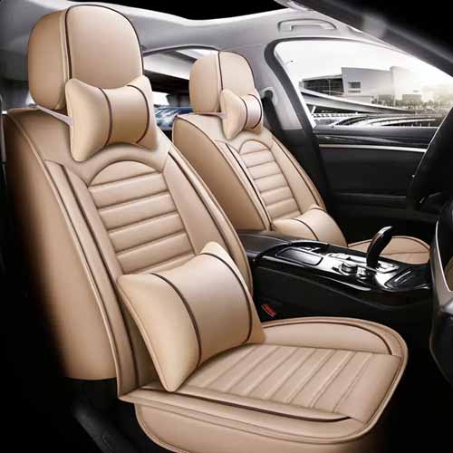 Custom Car Seat Cover Luxury Sports Style Leather Cushion with Front and Rear Full Set